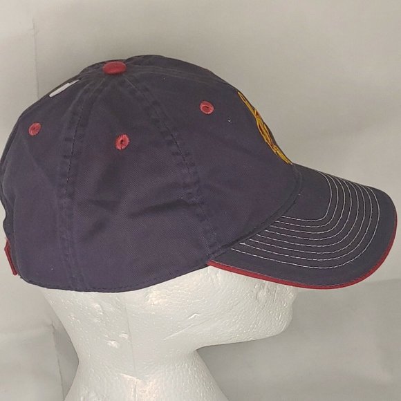 Cleveland Cavaliers Cap Navy Blue Wine Gold Embroidered Logo  Hook Loop OSFA Cap - Picture 3 of 7